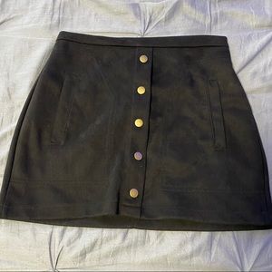Black velvet skirt